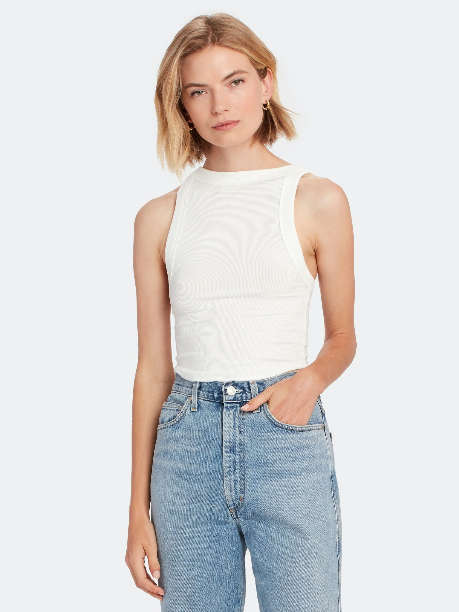 Ximeno High Neck Cropped Tank | Verishop