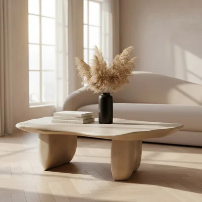 Slone - Modern Beige Fiberform Coffee Table | Wayfair North America