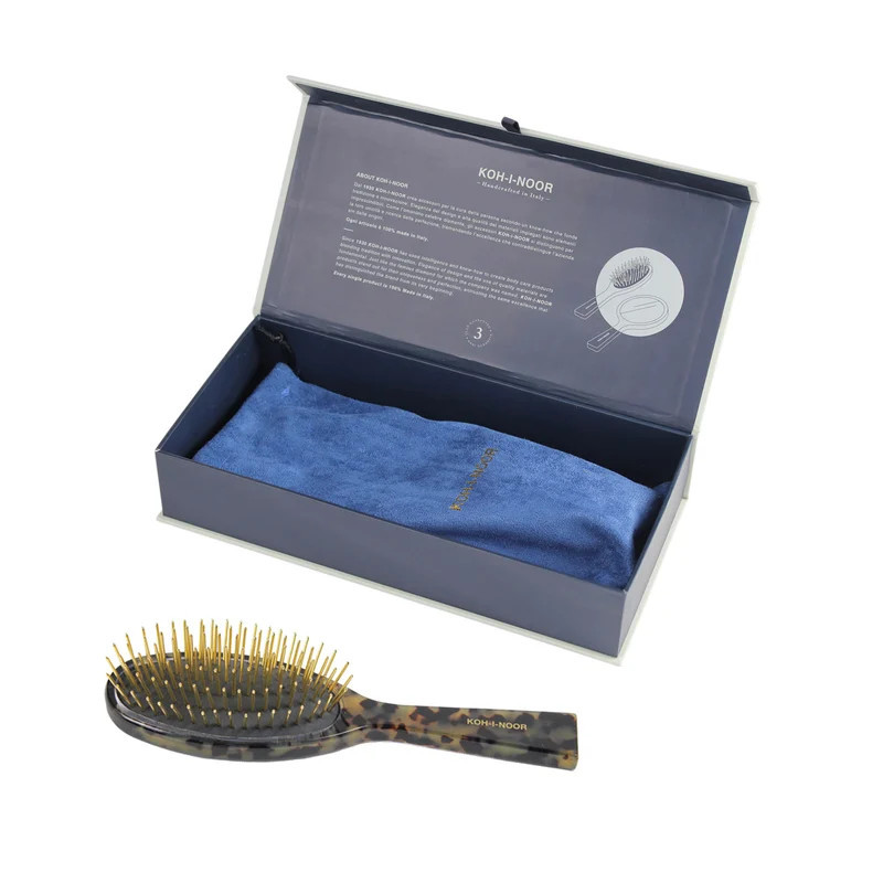 Koh-I-Noor Luxury Pneumatic Hair Brush With Gold Pins - Green | Verishop
