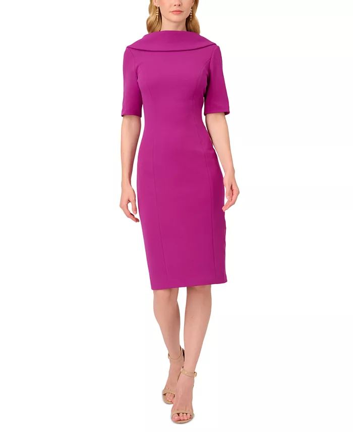 Adrianna Papell Women's Short-Sleeve Sheath Dress - Macy's | Macy's