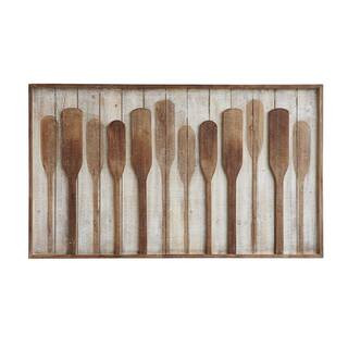 Storied Home Wood Framed Wall Decor with Raised Paddles Wall Art DA8398 - The Home Depot | The Home Depot