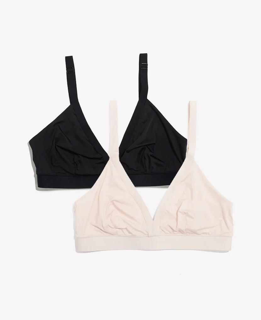 The So Easy Bra 2-Pack: Sleek and Soft Pull-Down Nursing Bralette | Bodily
