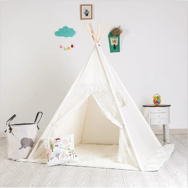Asweets 43.3'' W x 43.3'' D Indoor Triangular Play Tent | Wayfair North America