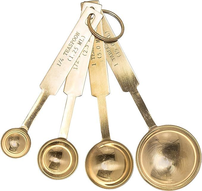 Bloomingville Stainless Steel Measuring Spoon Set, Gold | Amazon (CA)