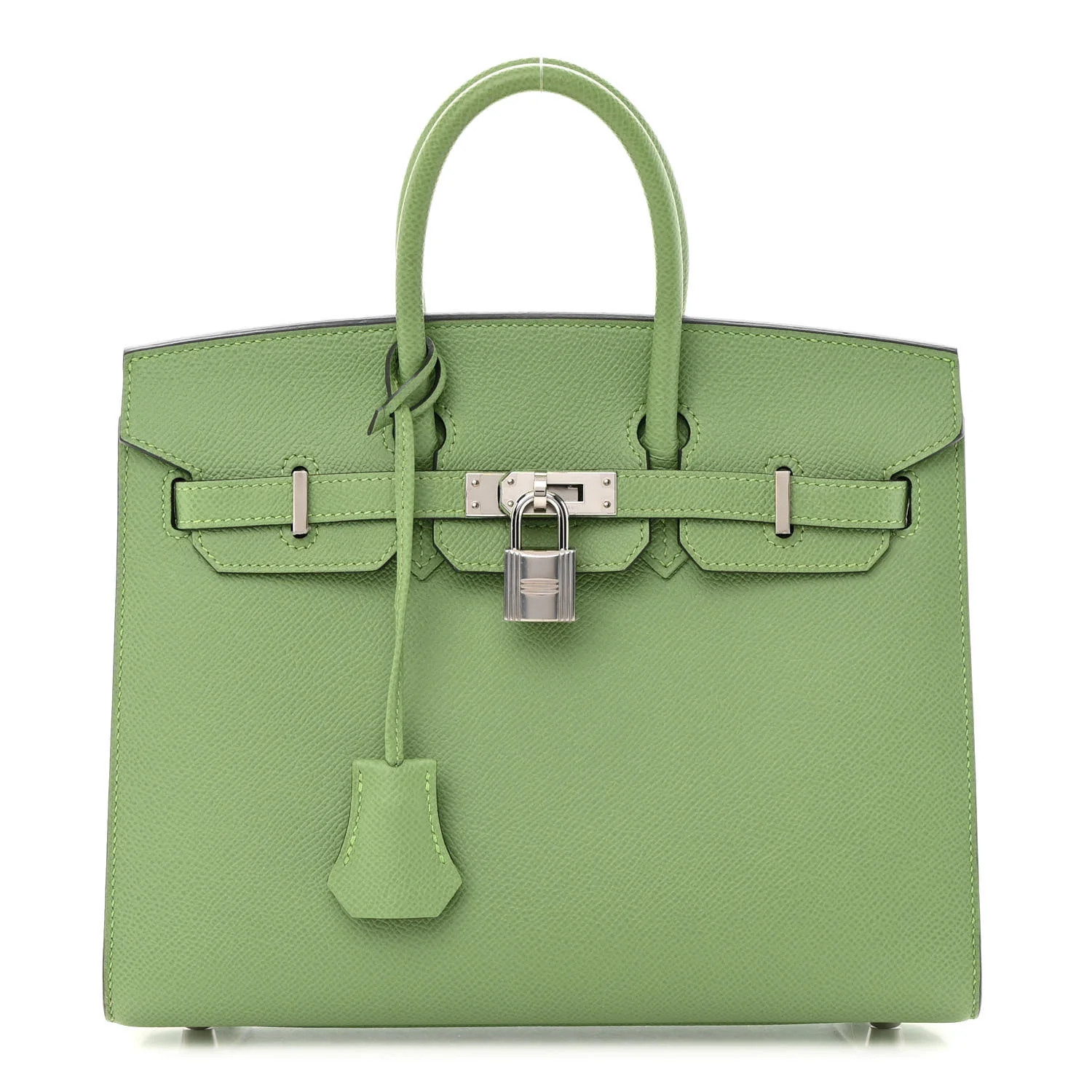 Epsom Birkin Sellier 25 Vert Criquet | FASHIONPHILE (US)