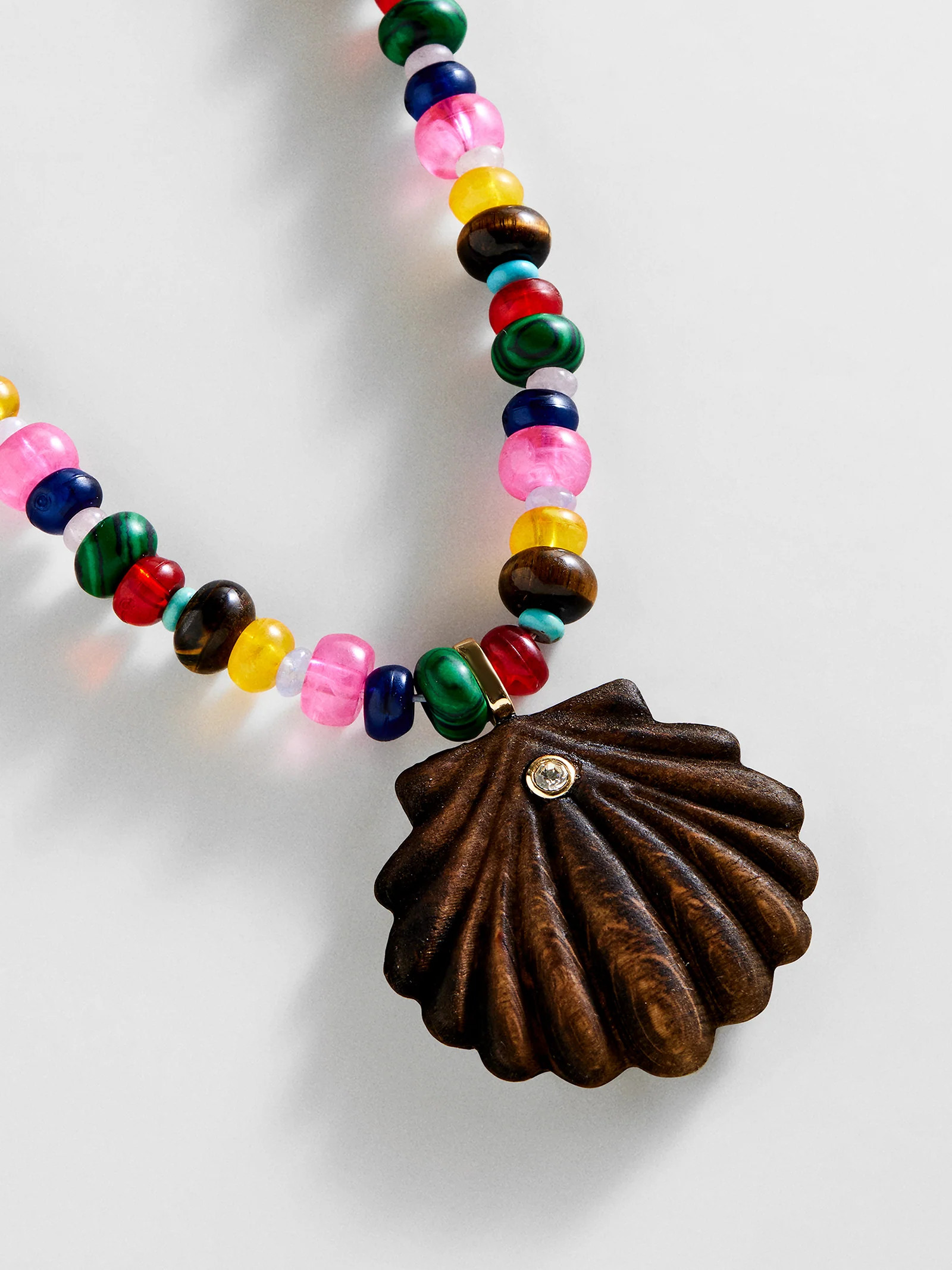 Sun Drift Semi-Precious Pendant Necklace - Seashell | BaubleBar