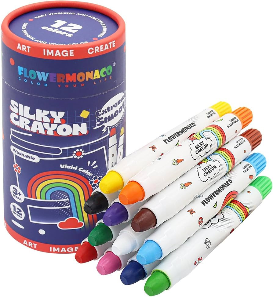 Lebze 12 Colors Toddler Crayons, Non Toxic Silky, Jumbo Washable Baby Coloring Tool, Large Size f... | Amazon (US)