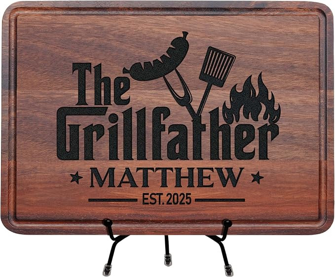 Personalized Grill Cutting Board, Men Father Day Gift Idea, BBQ Gift, Personalized Gift for Men, ... | Amazon (US)