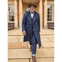 Joe Browns Step Up Longline Military Overcoat - Navy, Navy, Size L, Men | Very (UK)