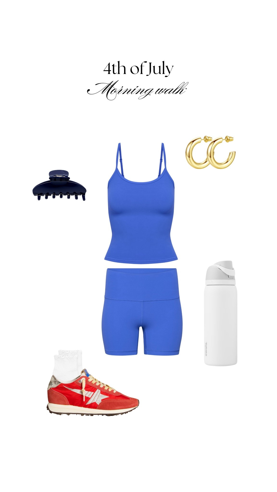 4th of July morning movement look! 🇺🇸

Starting the holiday with a walk, matcha, and some festive red sneakers. Functional and cute, this matching workout set is a fave for a hot summer morning.

4th of July outfit, activewear set, matching workout set, walking outfit, sneakers under $100, sporty summer outfit, morning routine look

#LTKSeasonal #LTKStyleTip #LTKActive
