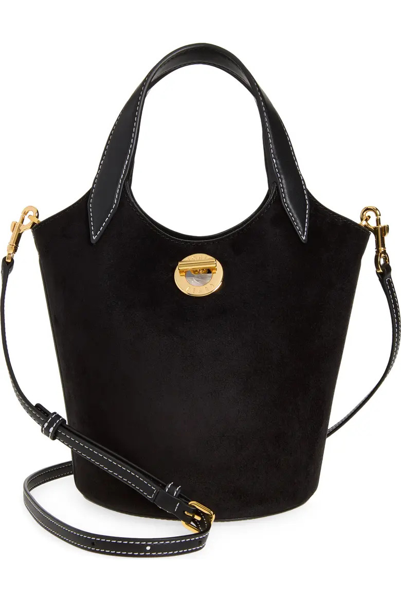 Veronica Beard Anchor Leather & Suede Handbag in Black at Nordstrom | Nordstrom
