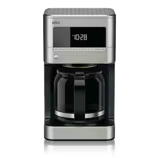 BrewSense 12-Cup Programmable Stainless Steel Drip Coffee Maker with Temperature Control | The Home Depot
