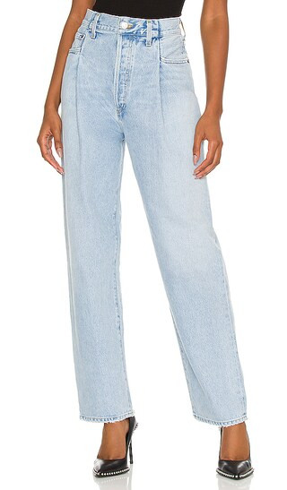 Fold Waistband Jean in Sideline | Revolve Clothing (Global)