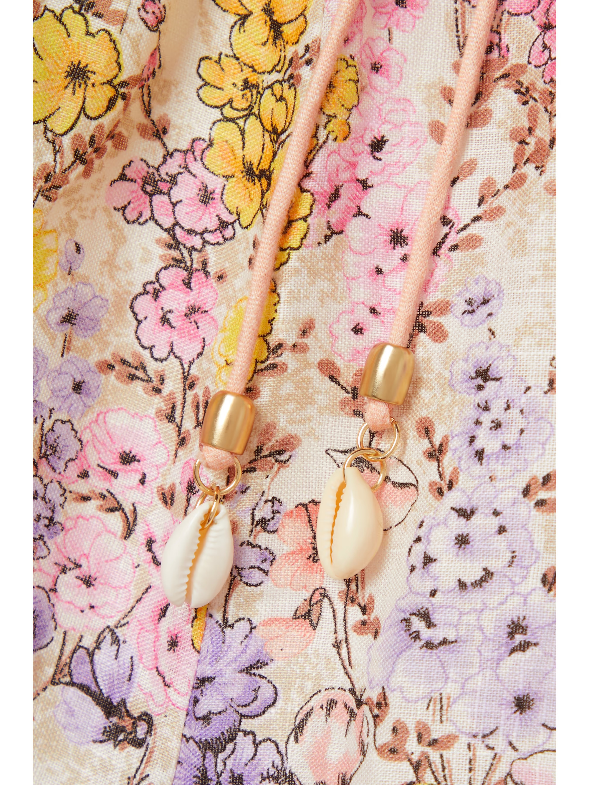 Jude lace-up cutout scalloped floral-print linen midi dress | NET-A-PORTER (UK & EU)