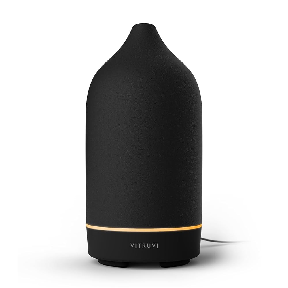 Vitruvi Stone Diffuser, Ceramic Ultrasonic Essential Oil Diffuser for Aromatherapy | Ceramic Diff... | Amazon (US)