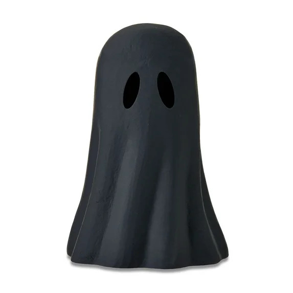 Paper Mache Ghost Black Tabletop Decor, 11" Height, Halloween by Way To Celebrate | Walmart (US)