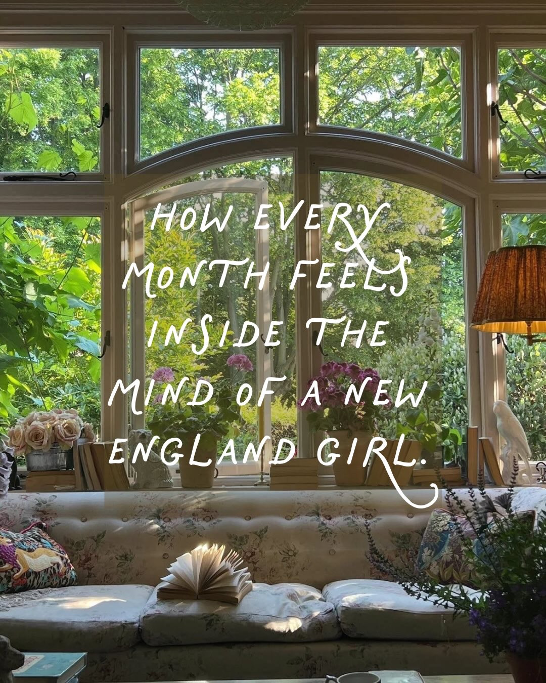 growing up in new england does something to you. every season has a feeling. every month has a mood. and somewhere along the way i became the kind of person who plans her whole life around chasing those feelings.

this is how every month lives inside my head. the salt air of june. the sparklers of july. the campfire smell of august. the first crisp morning in september that makes you reach for a sweater. the magic of october. the tradition and ache of november. the jolly warmth of december. the clean quiet of january. the bow on february. the slow wait of march. the color coming back in april. the true fresh start of may.

twelve months. twelve feelings. all of them worth chasing.

If your chasing these feelings to. You are right where you need to be!

#newengland #newenglandlife #slowliving #cottagecore #rhodeisland