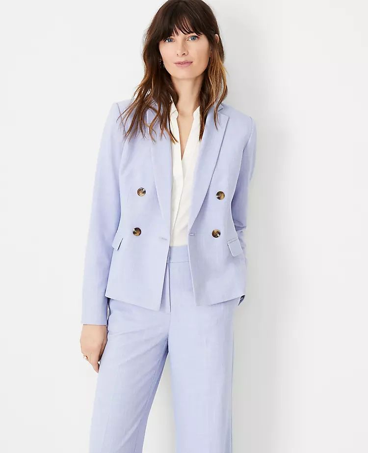 The Double Breasted Blazer in Cross Weave | Ann Taylor (US)