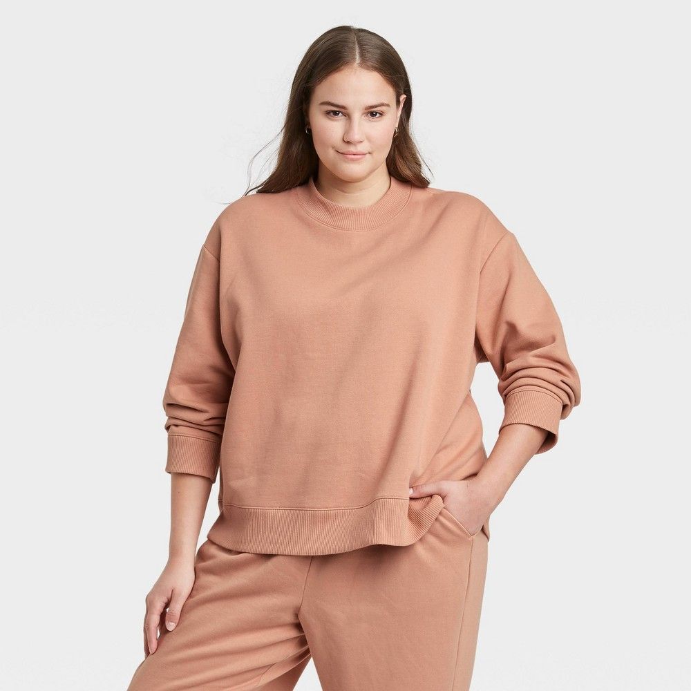 Women's Plus Size Sweatshirt - A New Day Blush 2X | Target