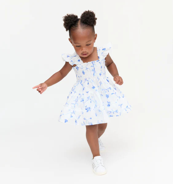 The Tiny Ellie Nap Dress - Blue Botanical | Hill House Home US