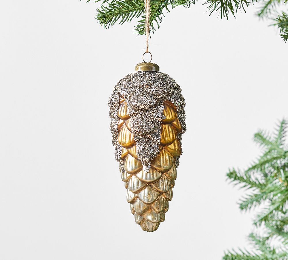 Mercury Pinecone Ornament | Pottery Barn (US)