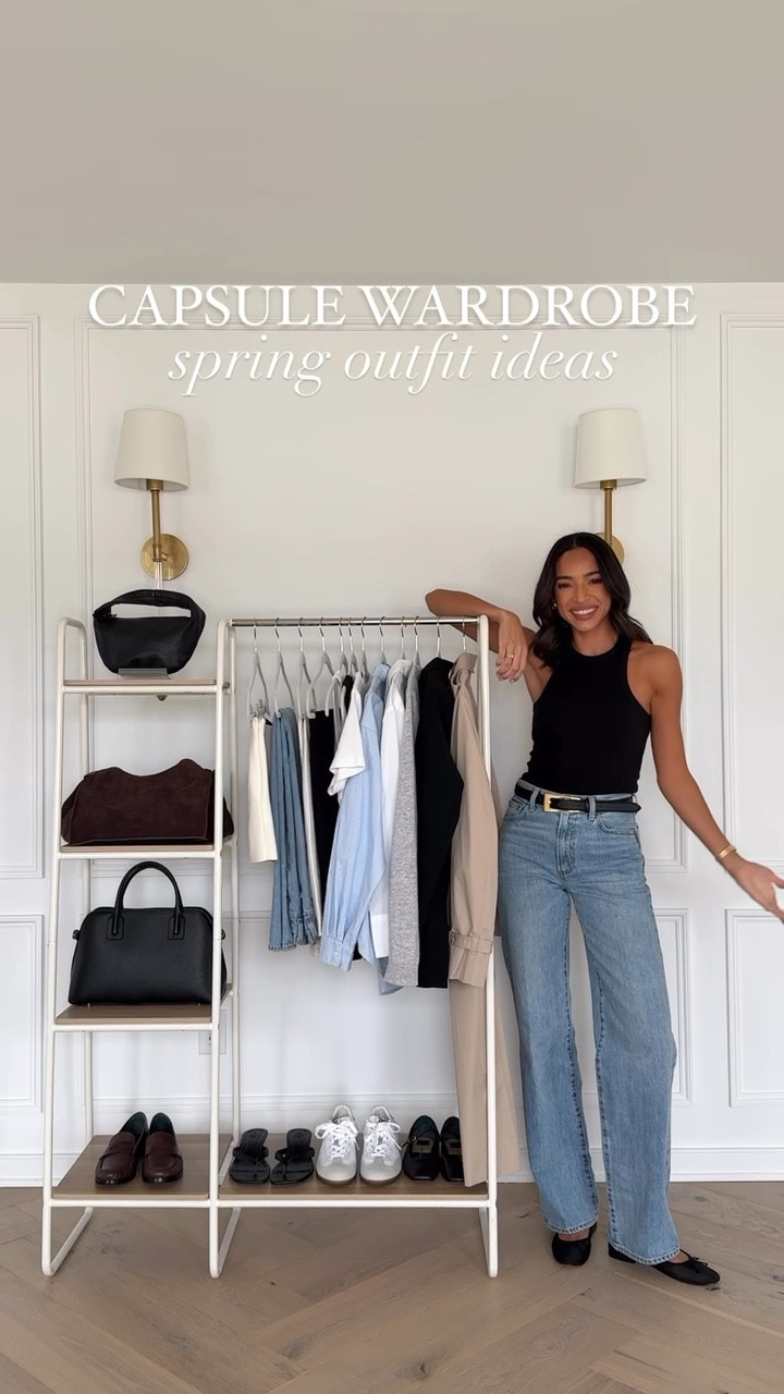 Spring Capsule Wardrobe outfit ideas 🤍 Sizing details below 👇🏽 White tank - XS, fits TTS Black tank - XS, fits TTS White tee - Small, relaxed fit Cardigan - Small, fits TTS White Button-up - Small, relaxed fit Blue Button-up - Small, relaxed fit Blazer - Small, oversized fit Trench coat - Small, fits TTS Skort - Small, runs small - size up if between sizes Trousers - 4 Tall, runs small size up Jeans - 26 Tall, fit TTS Satin pants - Small, fits TTS Sneakers - TTS Ballet flats - TTS Kitten heels - TTS Loafers - run small size up 1/2 size 

closet essentials, closet staples, spring wardrobe, spring outfit, spring fashion, spring style, casual outfit

#LTKootd #LTKWorkwear #LTKSeasonal