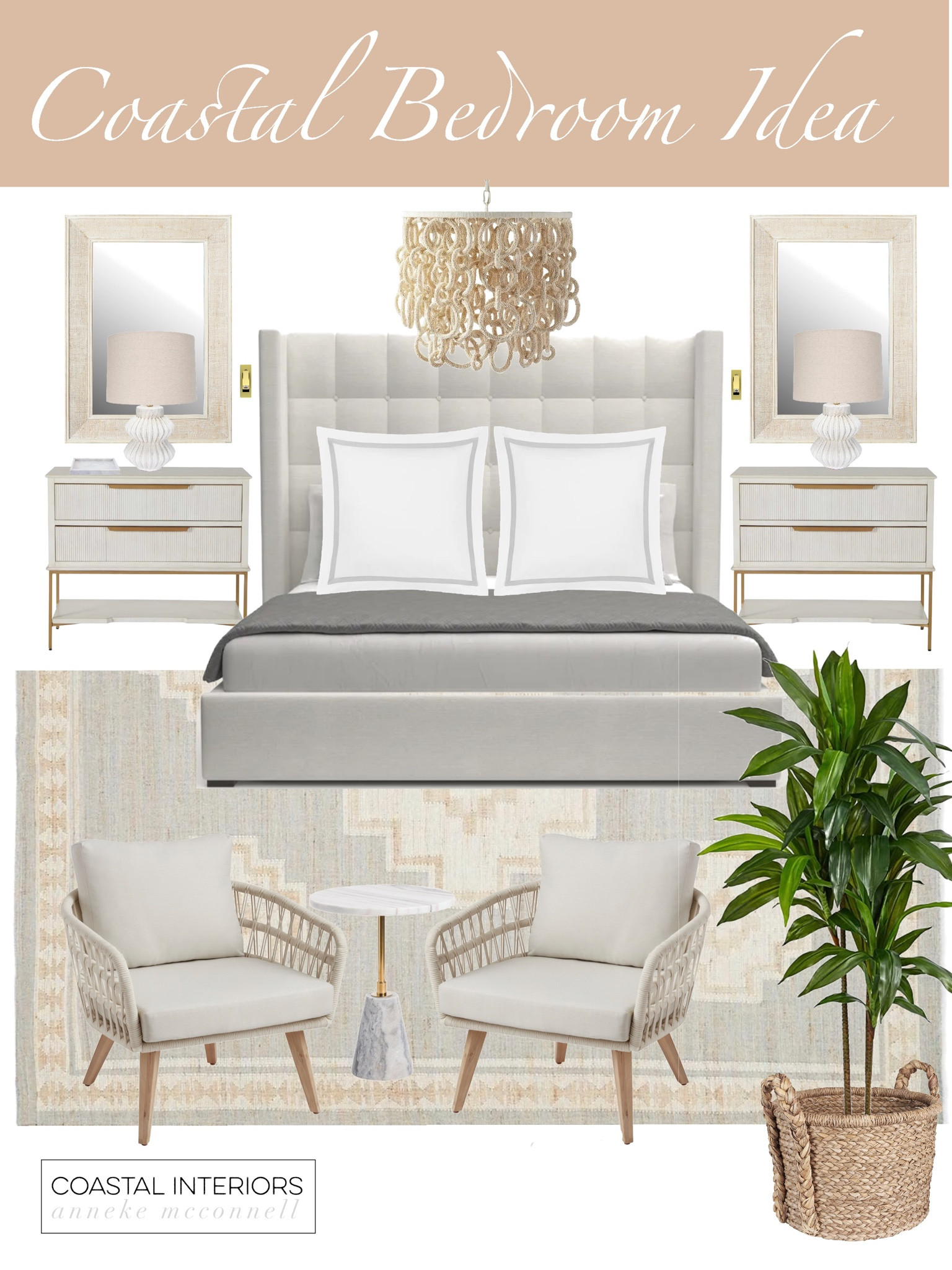 Neutral Primary Bedroom design idea. 

#LTKunder100 #LTKsalealert #LTKhome