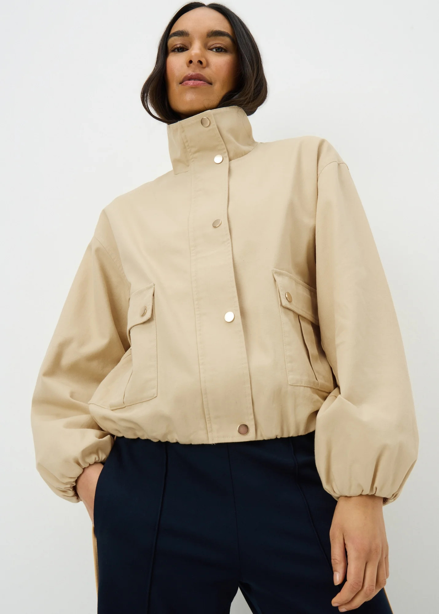 Buttermilk Funnel Neck Utility Jacket | Matalan (UK)