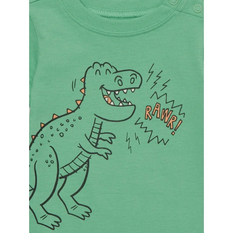 Garanimals Baby Boy Short Sleeve Graphic Romper, Sizes 0-24 Months | Walmart (US)