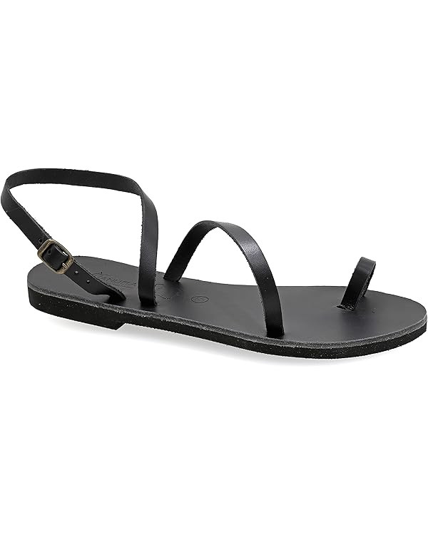 Emmanuela Ancient Greek Handmade Leather Flat Sandals, Quality Summer Shoes for Women with adjust... | Amazon (US)