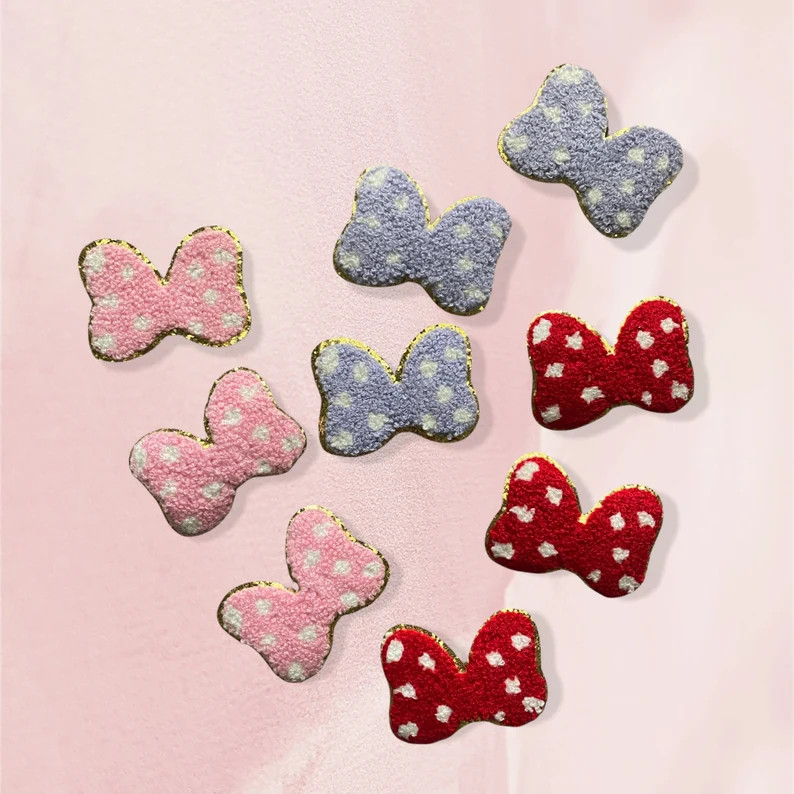 Chenille Bow Patch Minnie Bow Patch Iron on Chenille Patch | Etsy | Etsy (US)