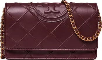 Tory Burch Fleming Soft Leather Wallet on a Chain | Nordstrom | Nordstrom
