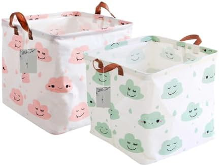 Cesto organizador multiuso infantil roupa suja brinquedo livros quarto lavanderia (Verde) | Amazon (BR)