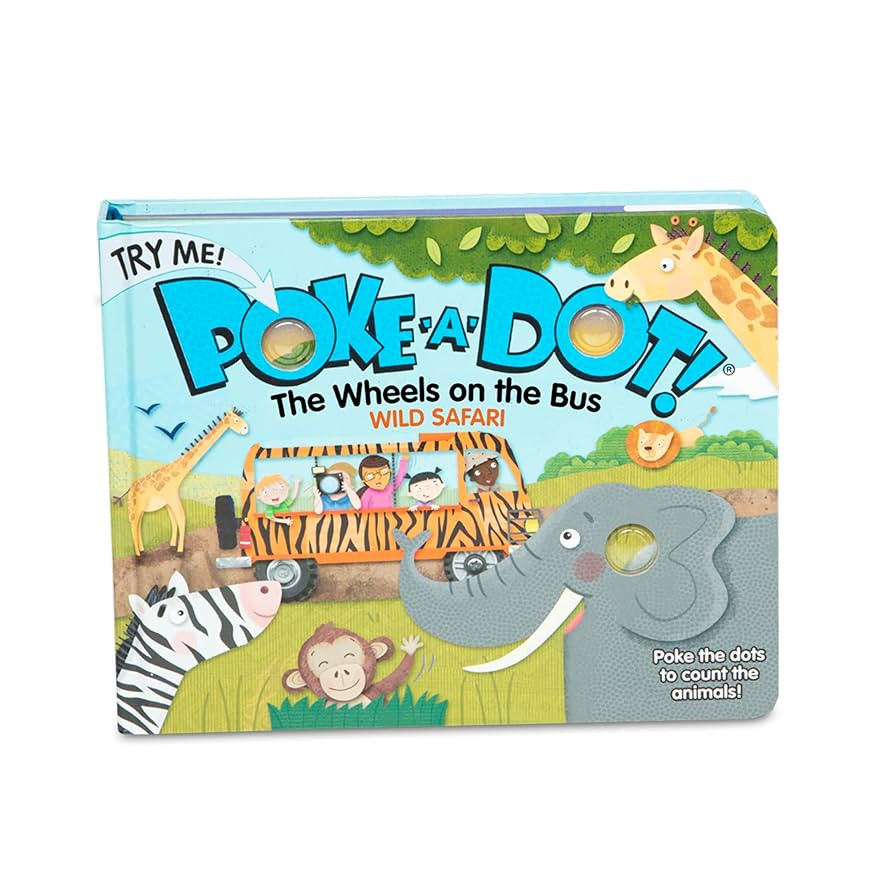 Melissa & Doug Children's Book - Poke-A-Dot: The Wheels on the Bus Wild Safari (Board Book with B... | Amazon (US)