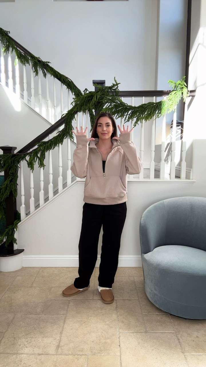 Cute half-zip with thumb holes. The best sweater to throw on in the morning 

#LTKActive #LTKOver40 #LTKVideo
