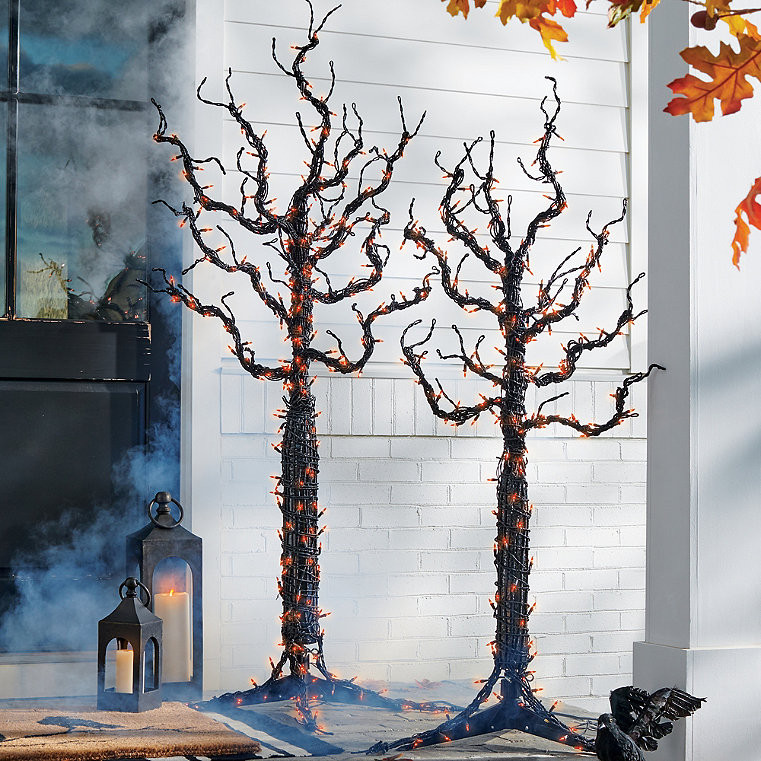 Pre-Lit Spooky Tree - 5-Ft. - Grandin Road | Grandin Road