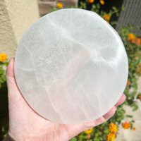 Large Round Selenite Charging Plate Or Pedestal | Etsy (US)