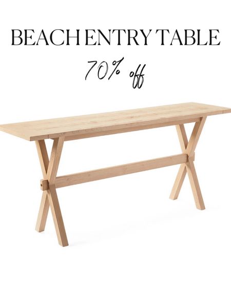 This gorgeous entryway coastal console table is now 70% off at Serena & Lily! Beach house design, coastal decor, beachy style, entry table, x-base, bleached wood, farmhouse modern

#LTKhome #LTKsalealert #LTKSale
