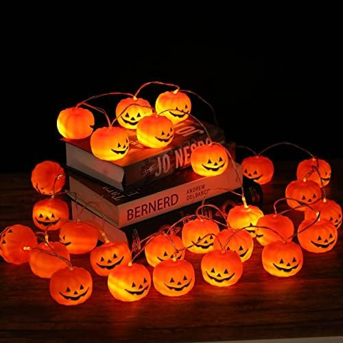 KTKDE Halloween Pumpkin String Lights, Holiday LED Lights for Indoor Outdoor Decor,30 LED 11.81ft... | Amazon (US)