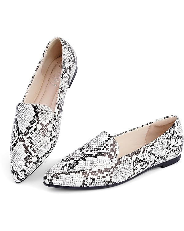 MUSSHOE Loafers for Women Comfortable Pointed Toe Memory Foam Women's Flats Business Casual Work ... | Amazon (US)