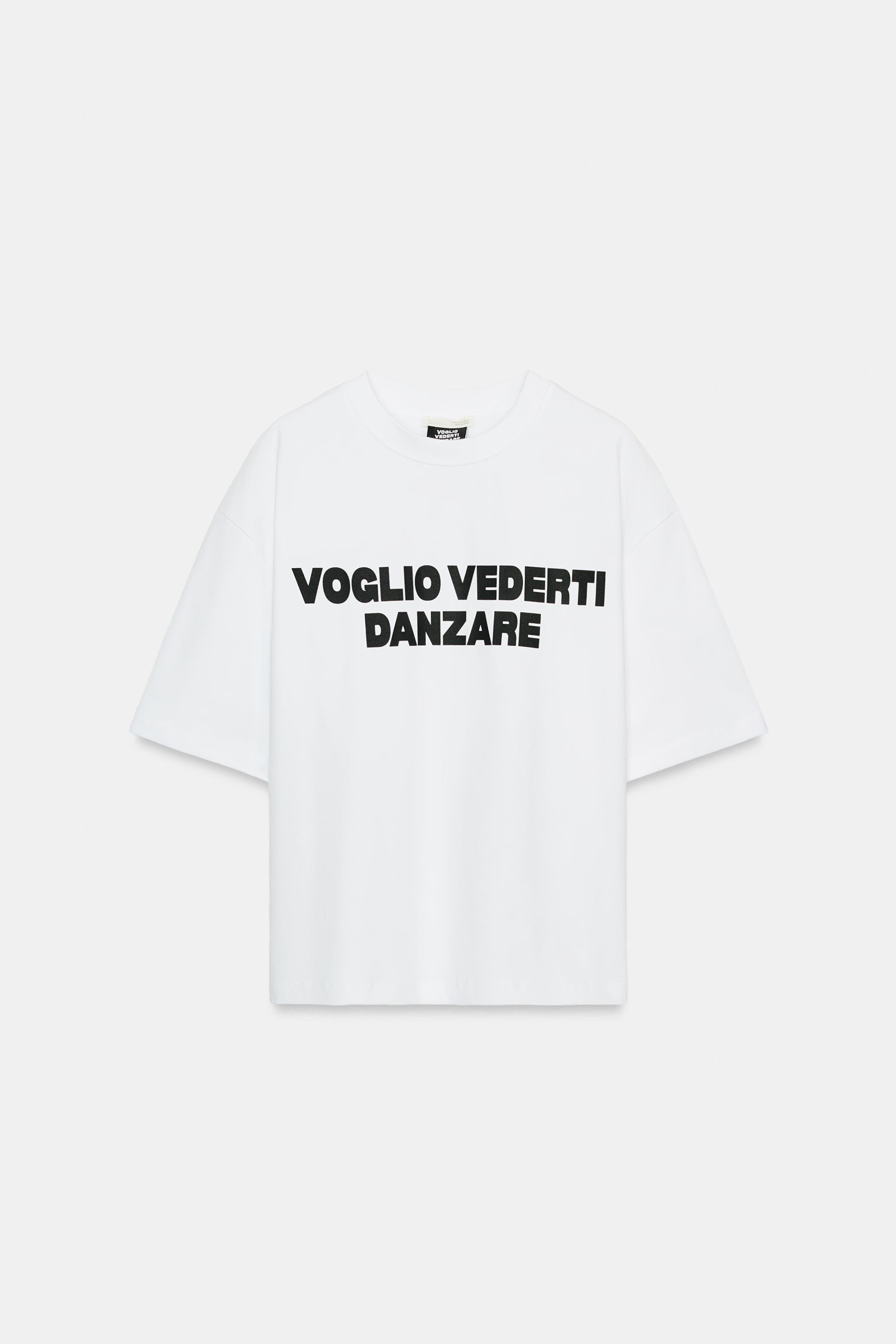 FRONT TEXT T-SHIRT | Zara US