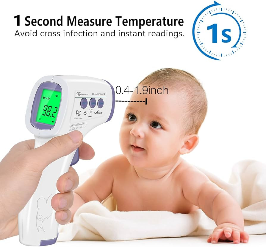 Digital Thermometer for Adults and Kids, No Touch Forehead Thermometer for Baby, 2 in 1 Body Surf... | Amazon (US)