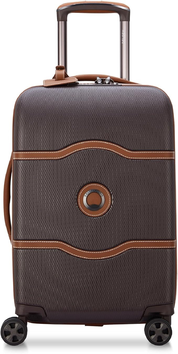 DELSEY PARIS Chatelet Air 2.0 Hardside Luggage with Spinner Wheels, Chocolate Brown, Carry on 19 ... | Amazon (US)