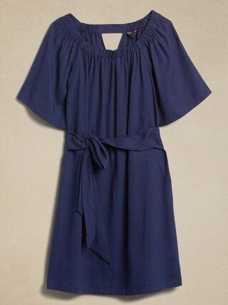 Linen-Blend Mini DressExtra 20% Off At Checkout | Banana Republic Factory