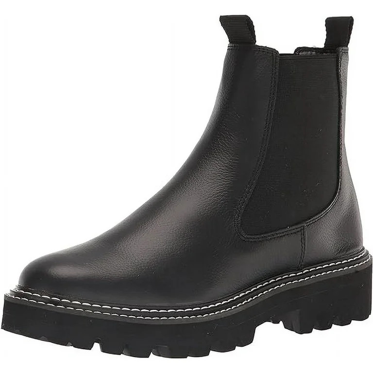 Dolce Vita Moana H2O Black Leather Pull On Rounded Toe Lugged Sole Ankle Boots (Black Leather H2O... | Walmart (US)