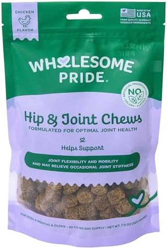 Wholesome Pride Hip & Joint Supplement for Dogs – 90 Soft Chews – Glucosamine, Chondroitin, M... | Amazon (US)
