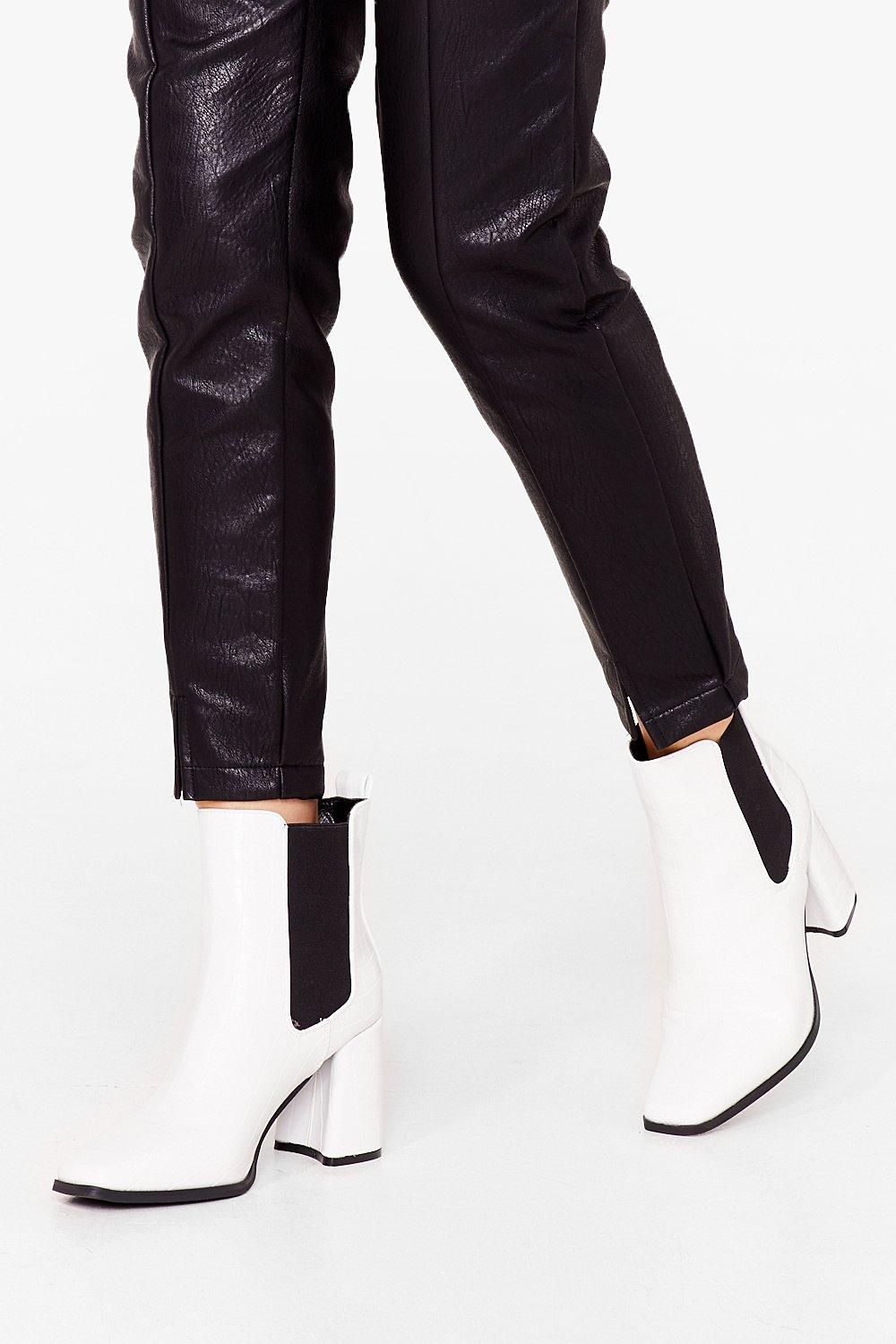 Womens Heel-ed and Moved On Chelsea Boots - White | NastyGal (US & CA)