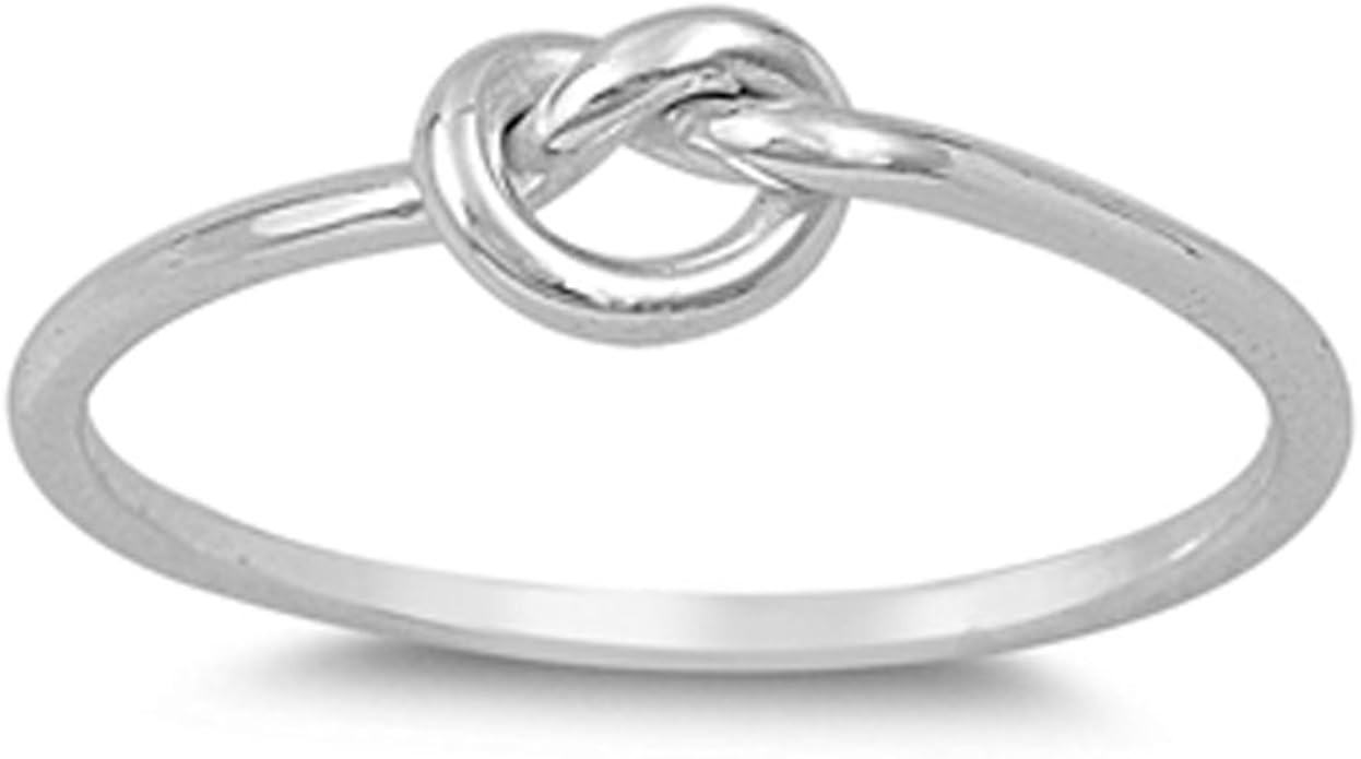 CHOOSE YOUR COLOR Sterling Silver Knot Ring | Amazon (US)