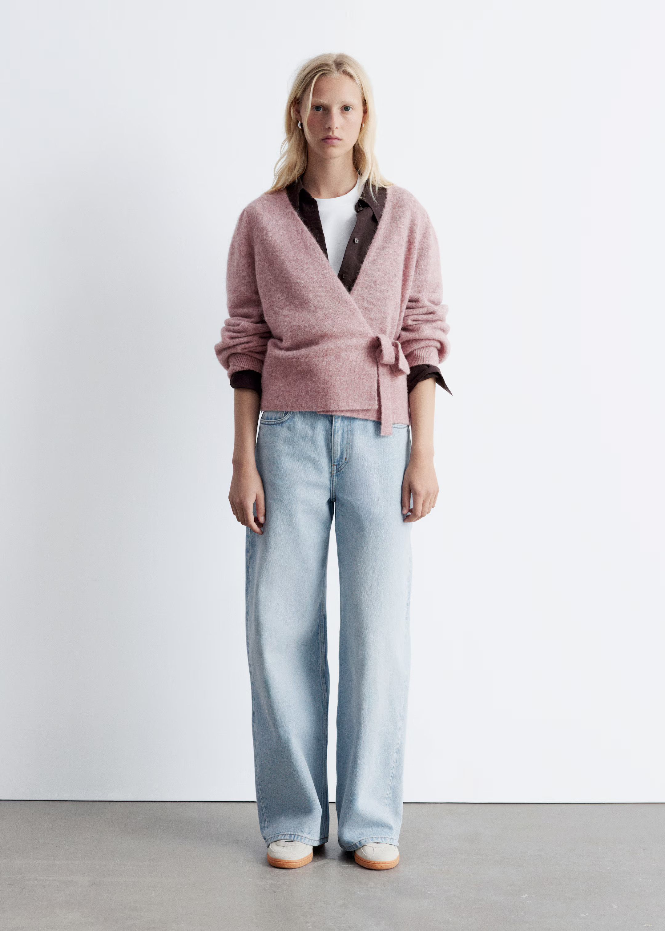 Strickjacke aus Mohair-Mix in Wickeloptik | H&M (DE, AT, CH, NL, FI)