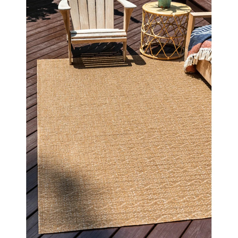 Dresden Striped Light Brown Indoor/Outdoor Area Rug | Wayfair North America